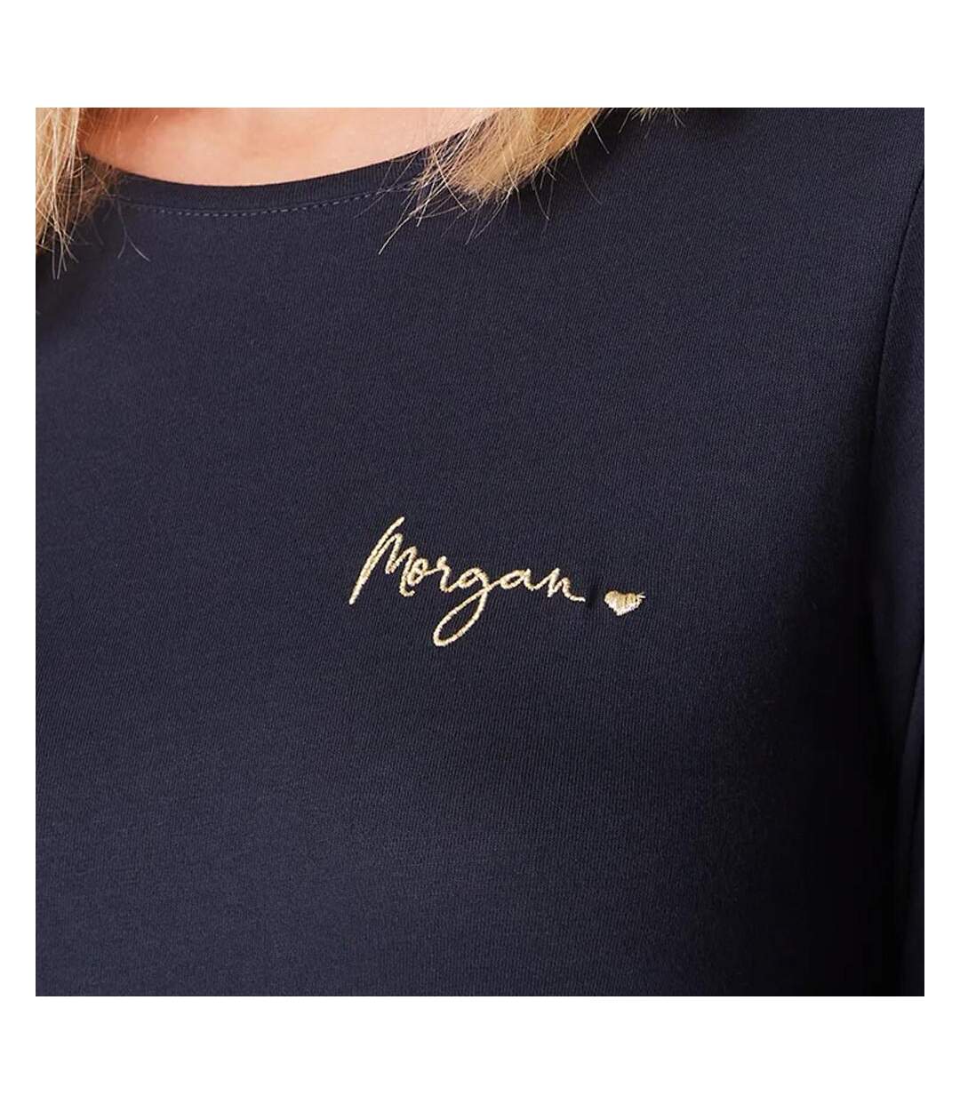 T-shirt Marine Femme Morgan Tcoeur - S-3