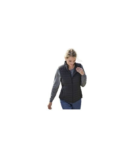 Womens/ladies Crossover Gilet Black Tee Jays