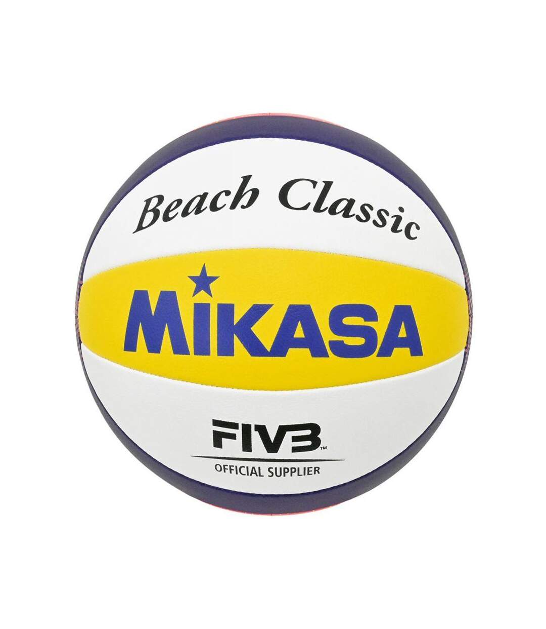 Ballon De Volley-ball Beach Classic Bv551c Taille 5 Blanc Bleu Jaune Mikasa-1