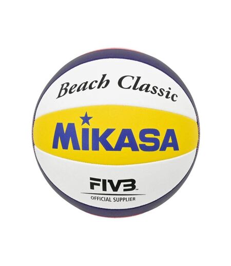Ballon De Volley-ball Beach Classic Bv551c Taille 5 Blanc Bleu Jaune Mikasa
