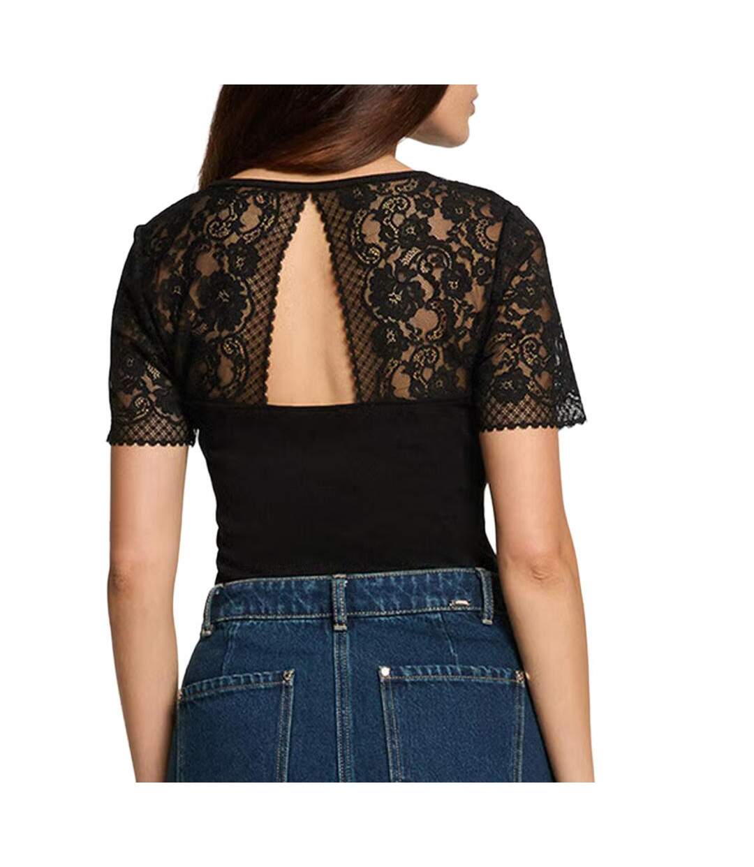 T-Shirt noir femme morgan dio-2