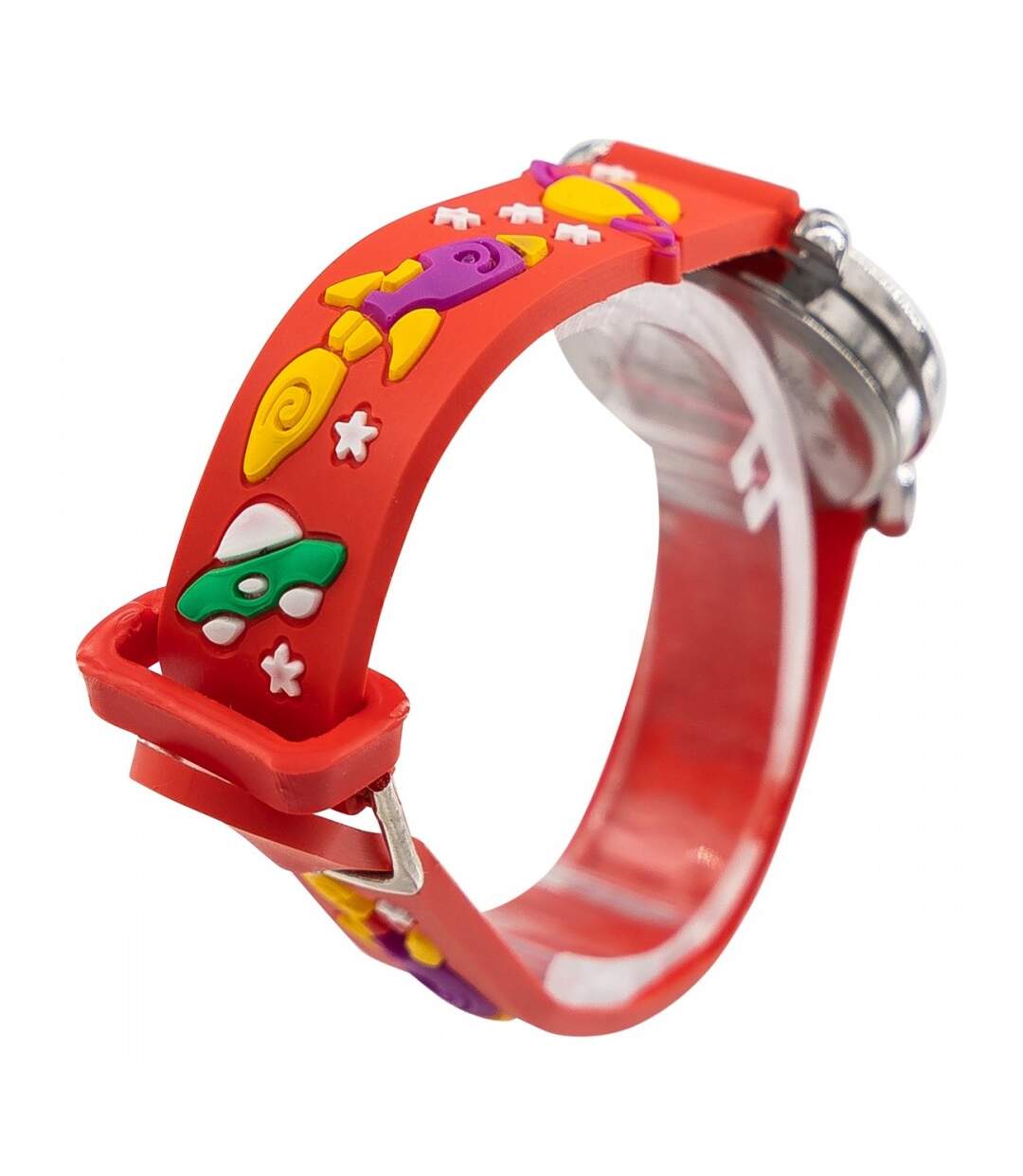 Superbe Montre Enfant Unisexe Silicone Planète Rouge-3