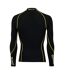 Mens A200 Contrast Line Fitted Long-sleeved Compression Shirt Black Skins-2
