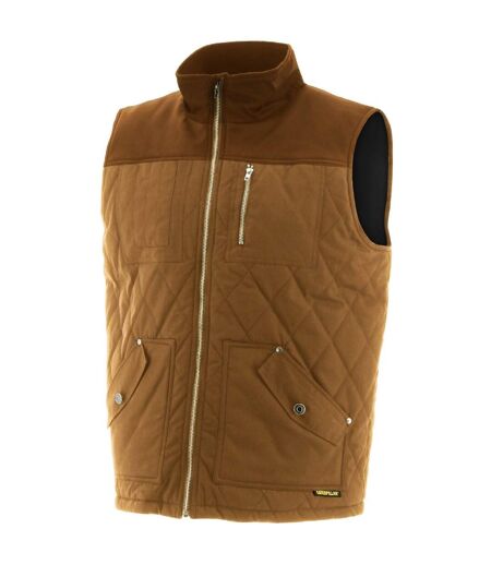 Caterpillar Mens Waxed Sleeveless Vest (Bronze) - UTFS6909
