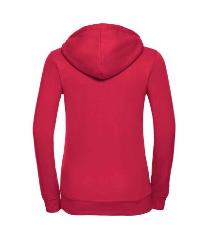 Womens/ladies authentic full zip hoodie classic red Russell