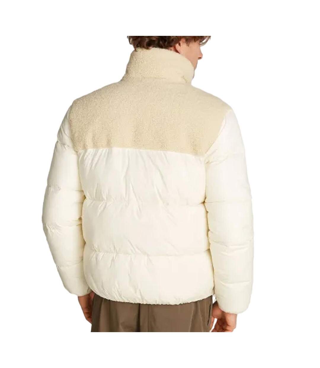 Doudoune blanche homme calvin klein sherpa - m-2
