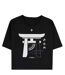 Mens Graphic Print Cotton T-shirt Black Ghostwire: Tokyo-3