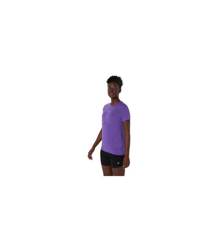 Womens/ladies Seamless Short-sleeved Athletic T-shirt Purple Asics