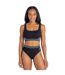 Womens/ladies Don´t Sweat It Bikini Top Black Charcoal Grey Dare 2B-1