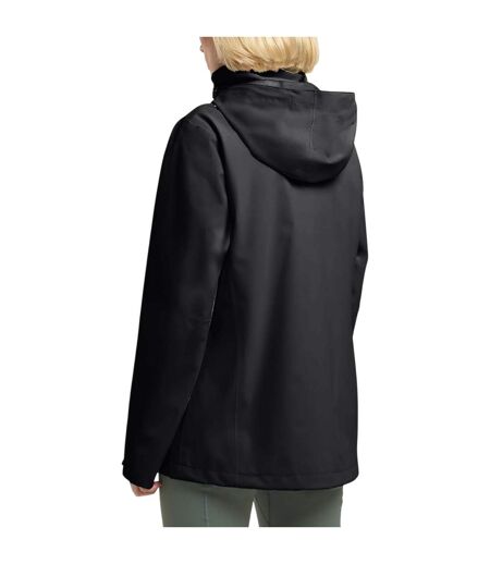Womens/ladies Trailtime Waterproof Jacket Black Jack Wolfskin
