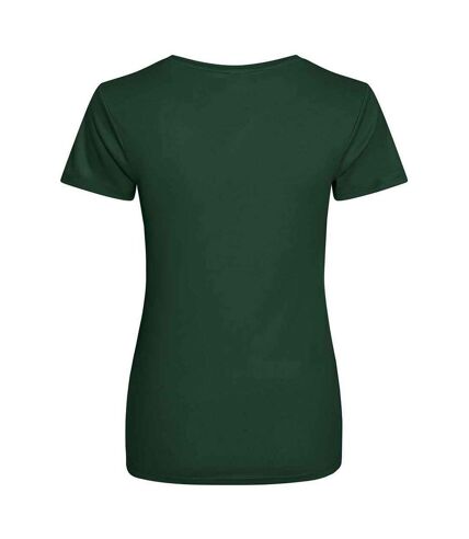 Just cool womens/ladies sports plain t-shirt bottle green AWDis