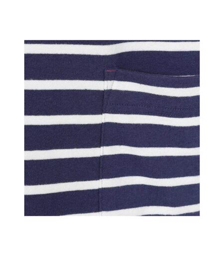 Womens/ladies Striped Roll Neck Sweatshirt Twilight Lazy Jacks