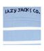 Womens/ladies Pique Button Neck Sweatshirt Sky Lazy Jacks-3