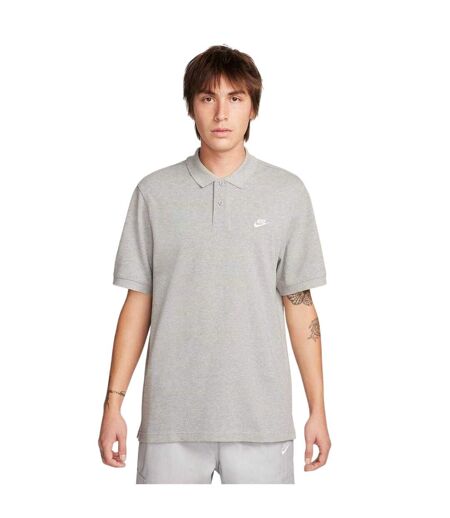 Mens Match Up Short-sleeved Polo Shirt Grey Nike