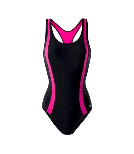 Maillot De Bain 1 Pièce Asma Femme Noir Violet Clair Aquawave