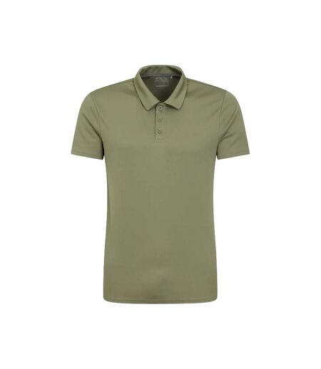 Mens Endurance Isocool Polo Shirt Khaki Green Mountain Warehouse