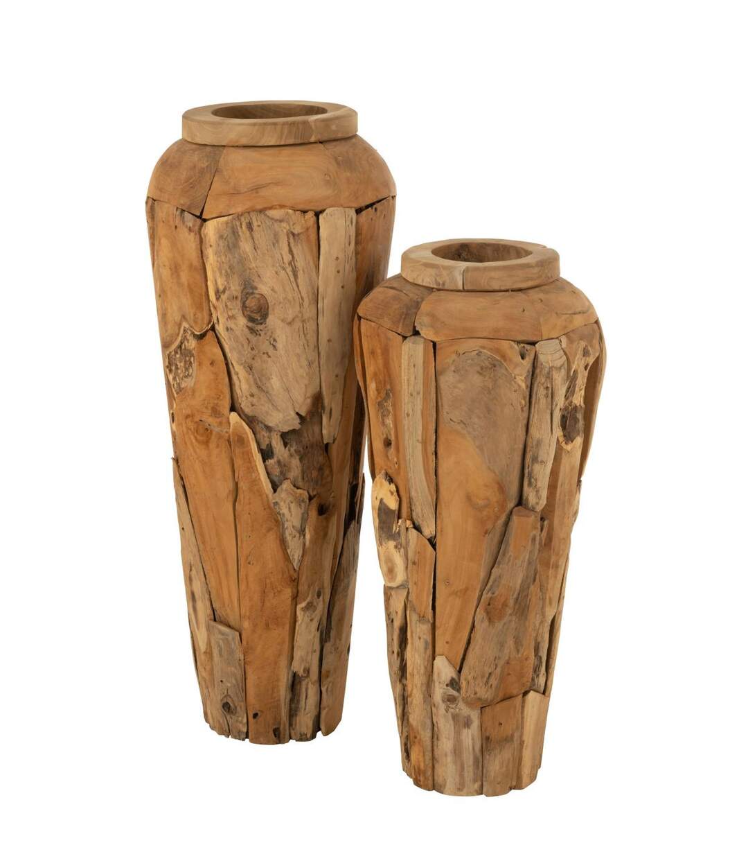 Vase Déco en Teck Scot 92cm Naturel-2