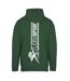 Sweat À Capuche Motif/style Gros Logo Homme Vert Plein Sport-2
