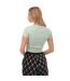 Womens/ladies Stacked Logo Slim Crop T-shirt Green Hugo-2