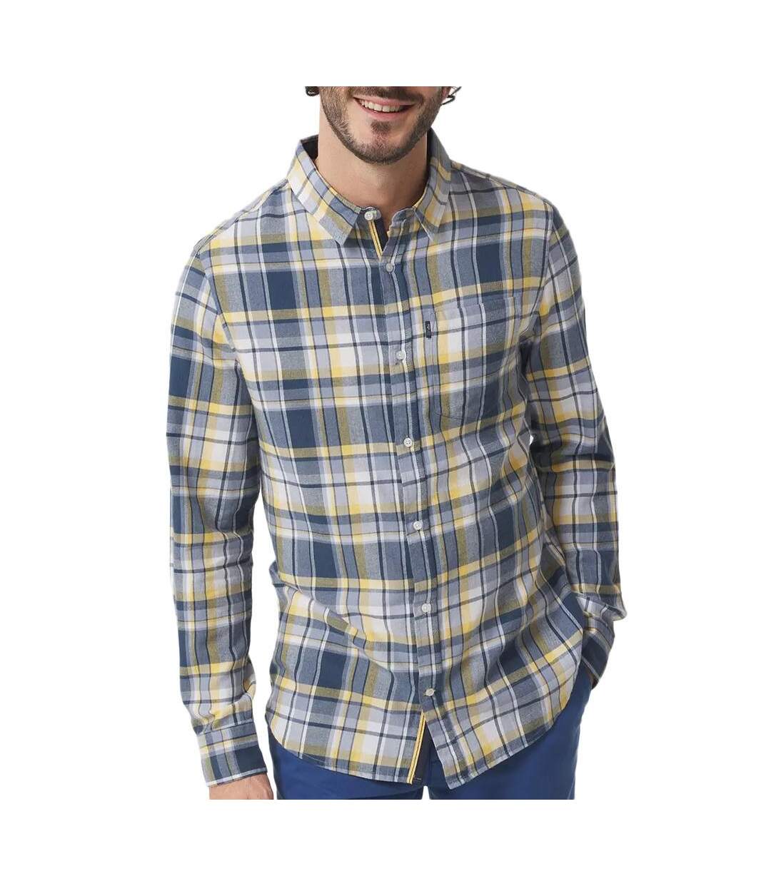 Chemise à carreaux bleu/jaune homme tbs sulkyche - 3xl-1