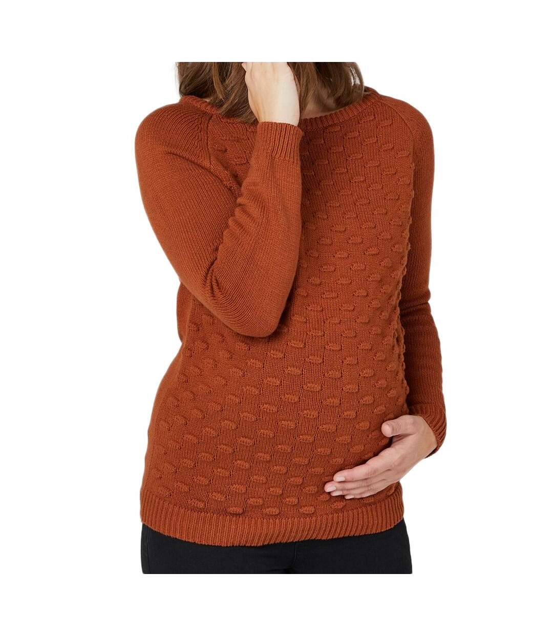 Pull de Grossesse Terracotta Femme Mamalicious - L