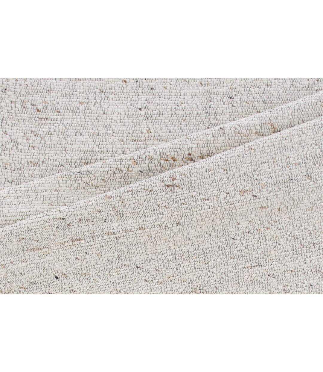 Tapis Déco en Laine Loump 160x230cm Blanc & Beige-3