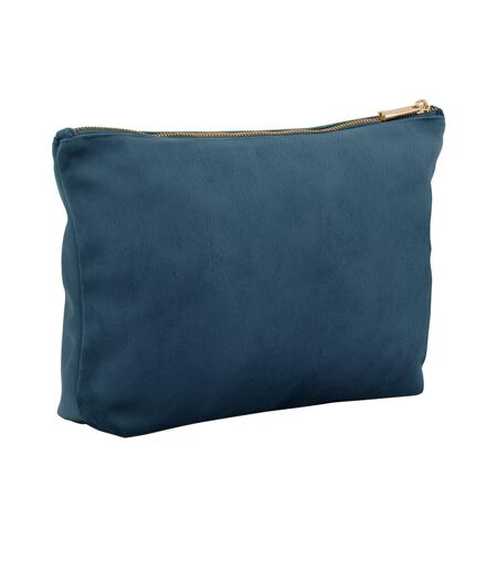 Plain Velvet Accessory Bag L Blue Topaz Bagbase