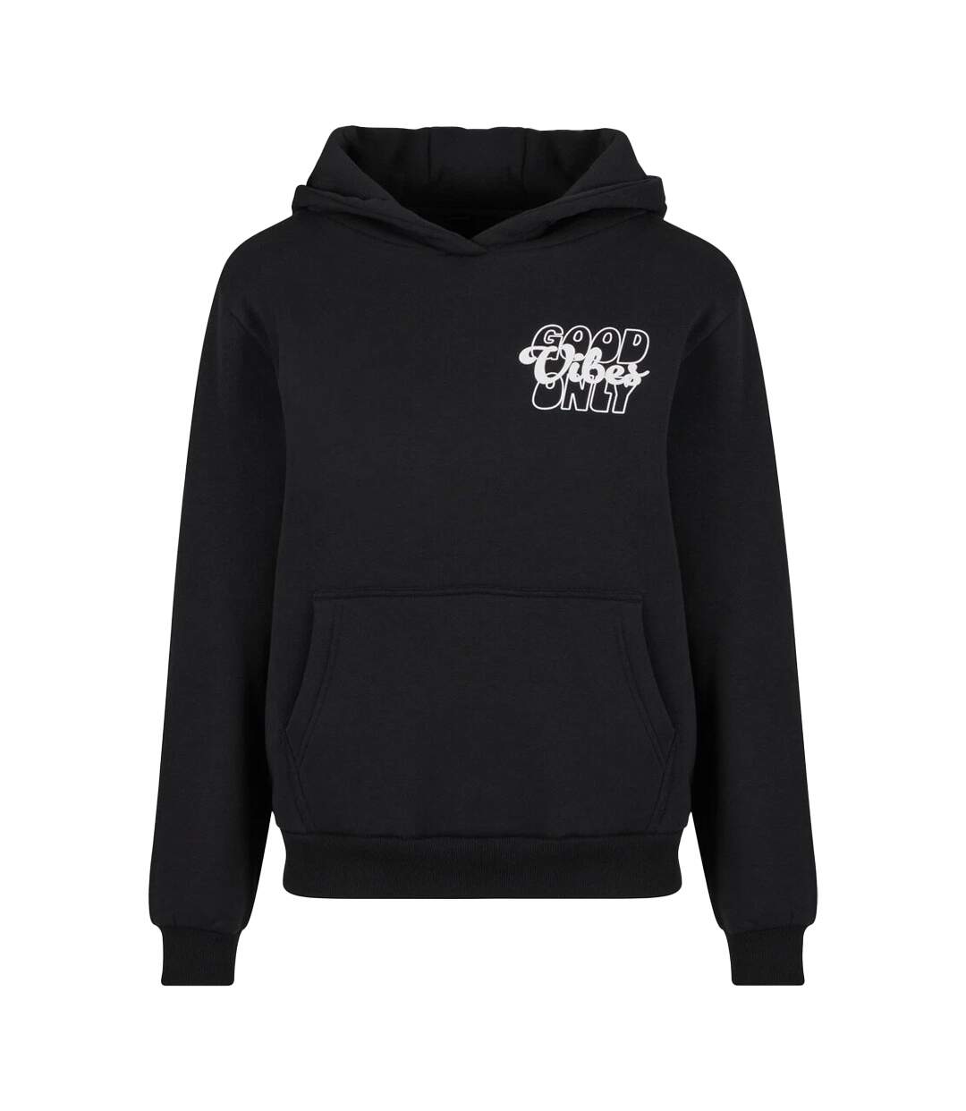 Sweat À Capuche Motif/style Imprimé Au Dos Good Vibes Femme Noir Miss Tee-1