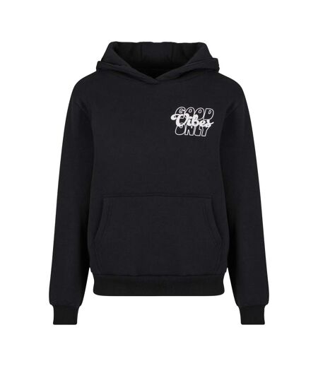 Sweat À Capuche Motif/style Imprimé Au Dos Good Vibes Femme Noir Miss Tee