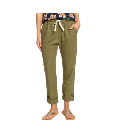 Pantalon fluide kaki femme roxy the seashor - l