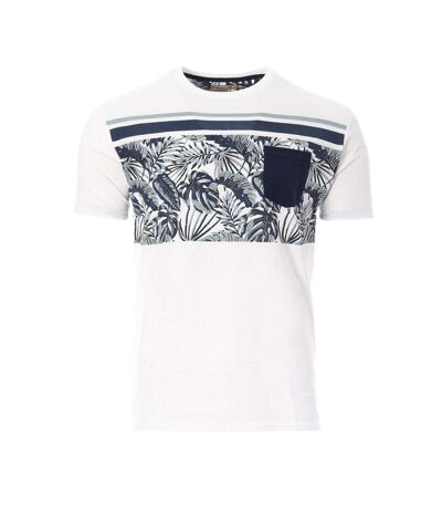 T-shirt Blanc/Marine Homme RMS26 Jungle - L