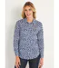 Chemisier droit coton fleuri boutonné-1