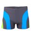 Mens Sykes Colour Block Swimming Trunks Blue Green Grey Crowell-1