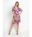 Robe cache-c¿ur manches papillon motif arty-1
