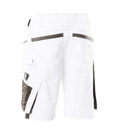 Mens Unique Work Shorts White Dark Anthracite Mascot