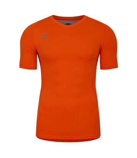 Unisex Adult Elite V Neck Base Layer Top Shocking Orange Umbro
