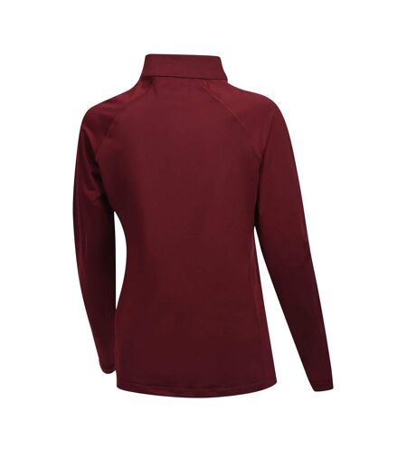 Womens/ladies Prime Long-sleeved Base Layer Top Maroon Weatherbeeta