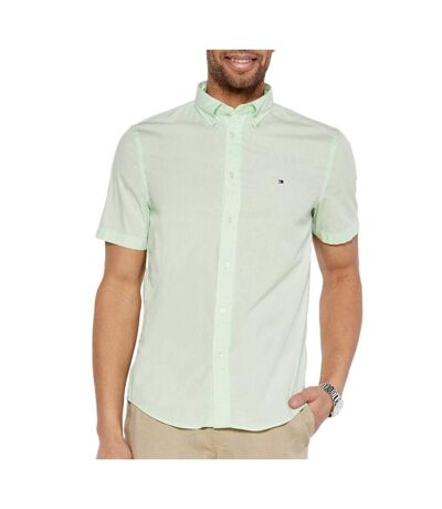 Chemise verte homme tommy hilfiger flex poplins