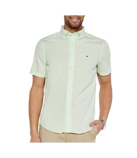 Chemise verte homme tommy hilfiger flex poplins