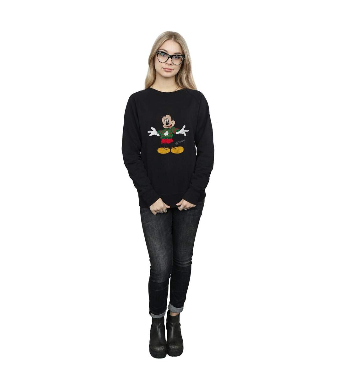 Disney - Sweat MICKEY MOUSE CHRISTMAS JUMPER - Femme (Noir) - UTBI9100-4