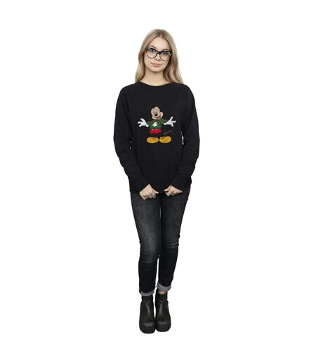 Disney - Sweat MICKEY MOUSE CHRISTMAS JUMPER - Femme (Noir) - UTBI9100