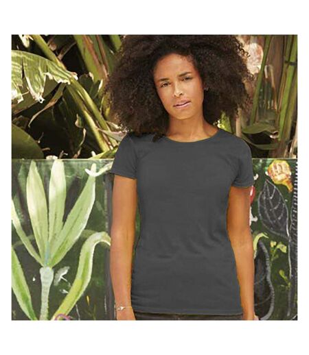 Fruit Of The Loom Womens/Ladies Short Sleeve Lady-Fit Original T-Shirt (Light Graphite)