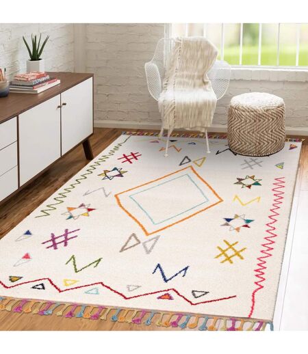 Tapis berbère tissé motif ethnic JADIDA