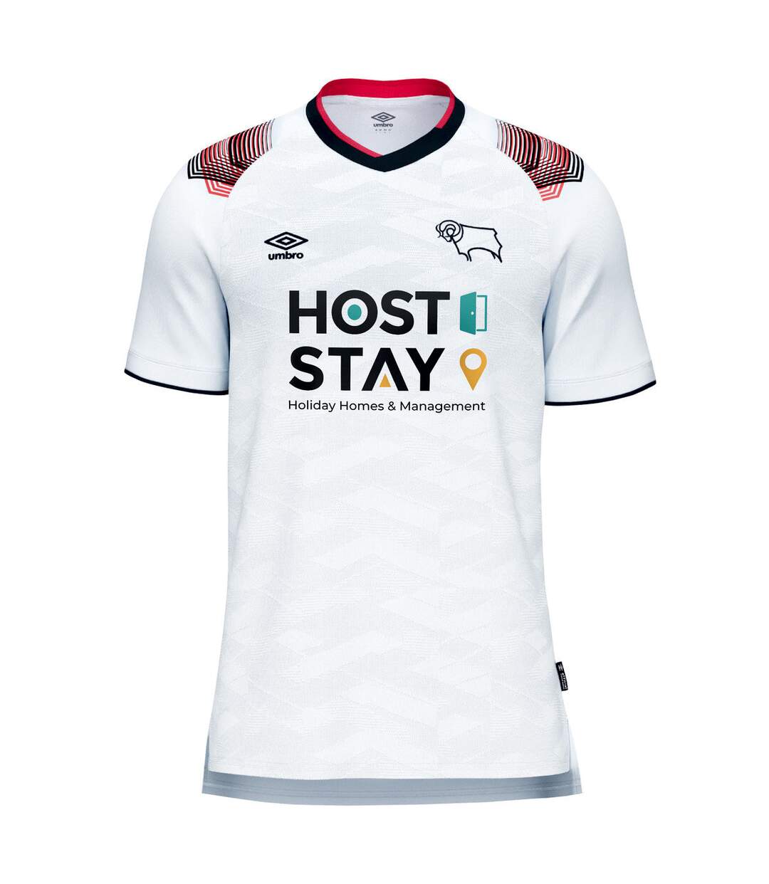 Mens 23/24 derby county fc home jersey white Umbro-1