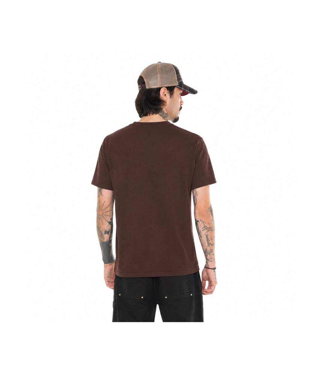 T-shirt col rond en coton homme avec Logo Log8 Marron Vondutch-2