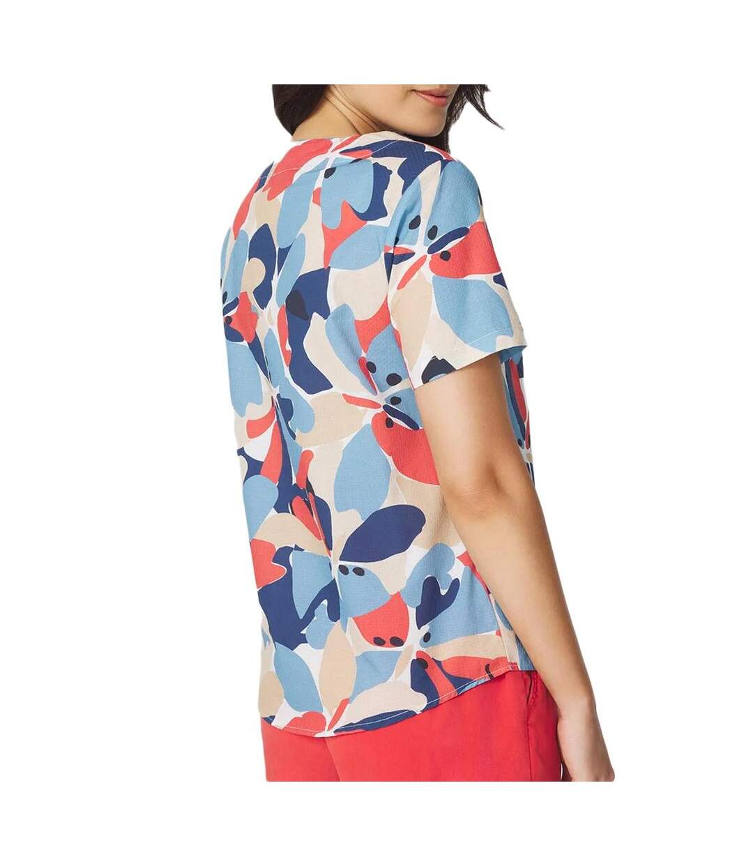 Blouse bleu/rouge femme tbs aglaemis - 38-2