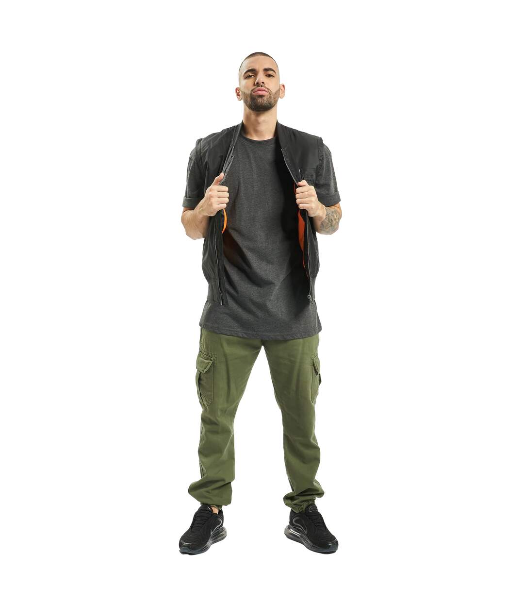T-shirt Motif/style Uni Homme Charbon Urban Classics-1