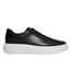 Womens/ladies Rtg Sequin Panel Leather Trainers Black FitFlop-2