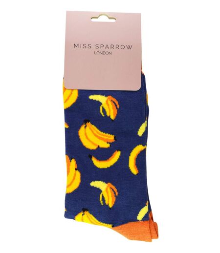 Miss Sparrow - Ladies Banana Patterned Novelty Bamboo Socks