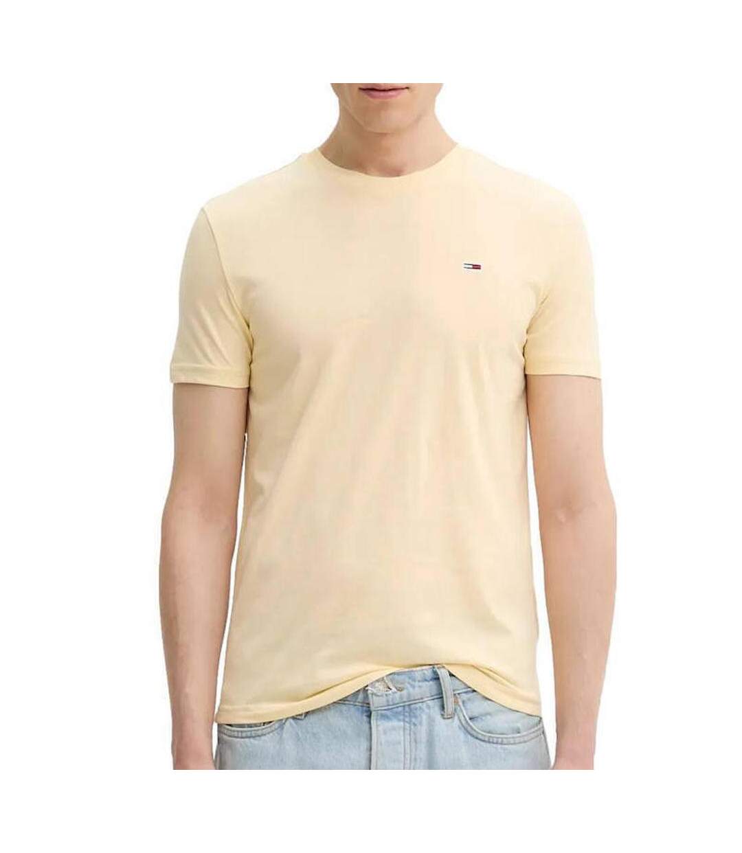 T-shirt jaune homme tommy hilfiger jaspe dm0dm20363 - l-1